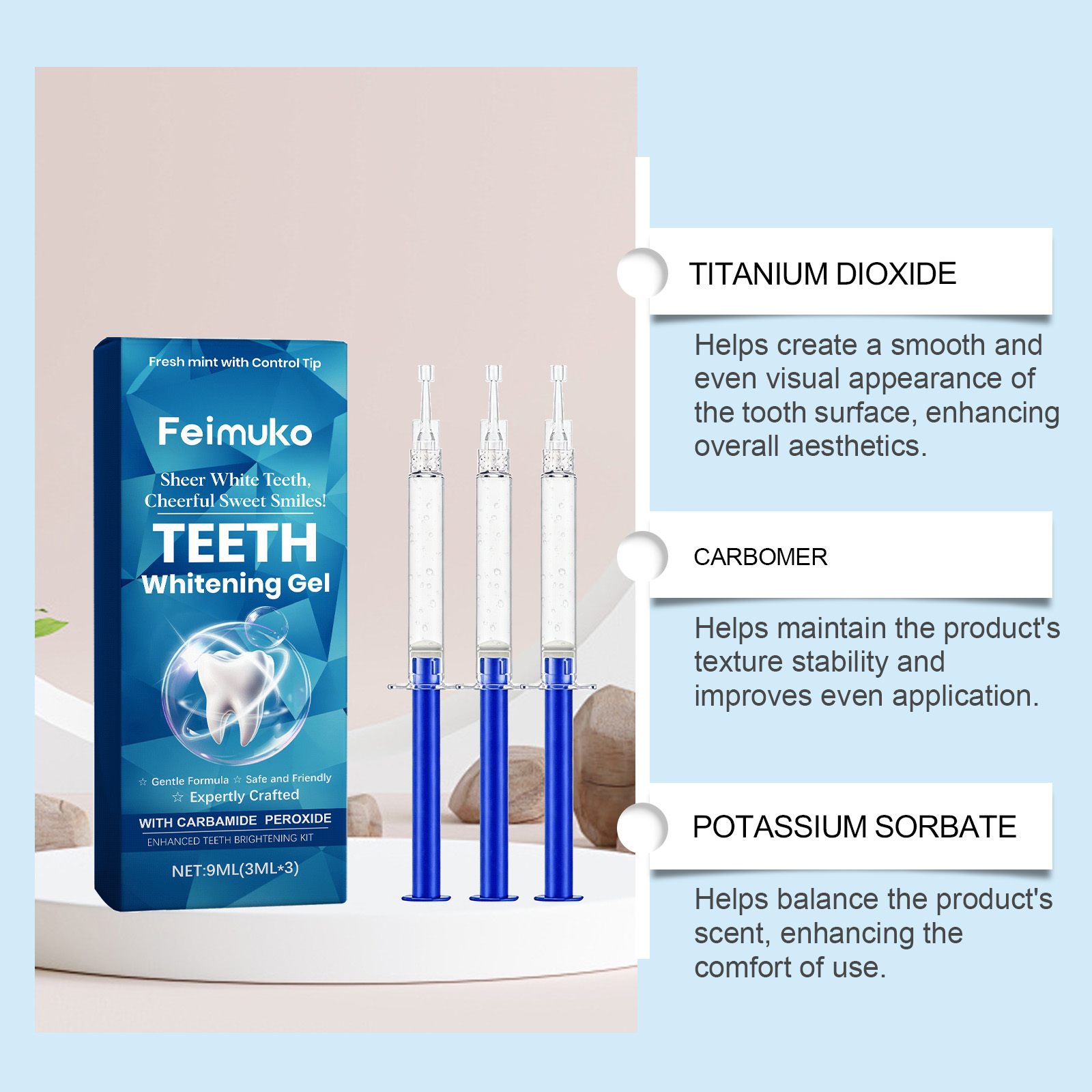 Feimuko Teeth Whitening Gel 3P - огляд і ціна Teeth Whitening Kit