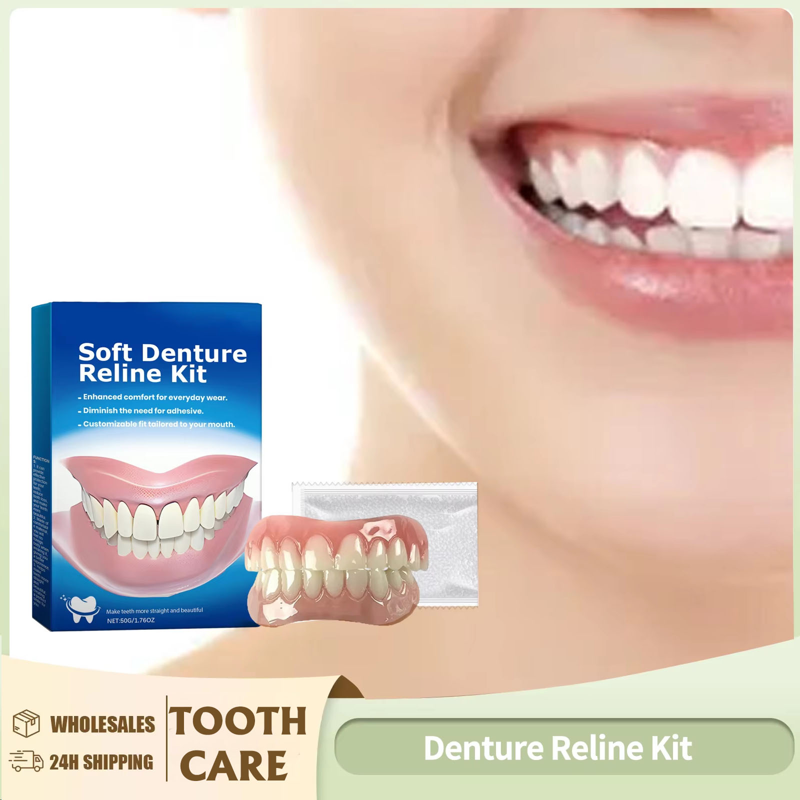 Denture Reline Kit Silicone Li - огляд і ціна Teeth Whitening Kit