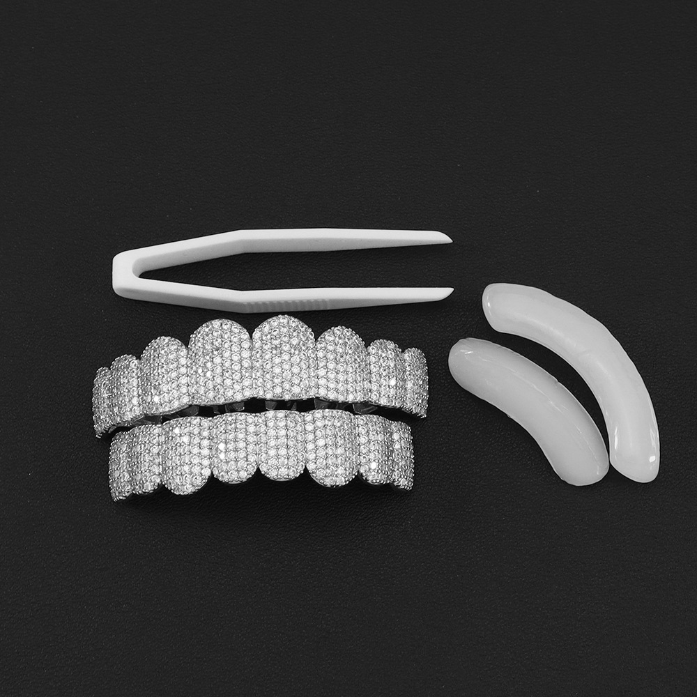 Silver Plated Full Iced Out CZ - огляд і ціна Teeth Whitening Moulds
